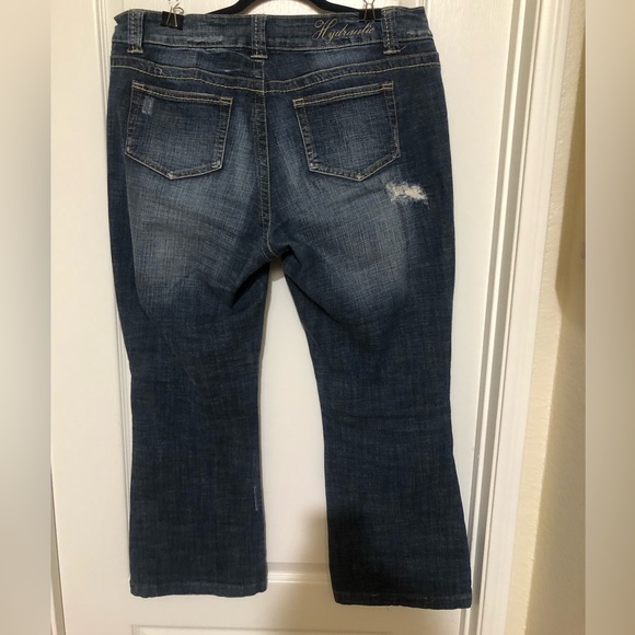 👇🏻$ Markdown to final price. Hydraulic distress denim boot cut jeans size 16W - Picture 3 of 6